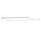 Okvir elektricne tende s LED-ovima Bijeli 4 × 3,5 m Aluminij