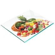 shumee Kuhinjska deska iz kaljenega stekla z dekorativno grafiko sadja in zelenjave 60x52 cm