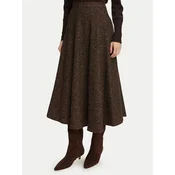 Luisa Spagnoli Trapezno krilo Frazione 543515 Temno rjava A-Line Fit