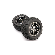 Traxxas kolo 3.8, disk Split Spoke črn krom, pnevmatike Maxx (2)