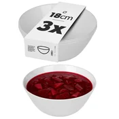 KADAX Skleda za solato 18 cm, komplet steklenih skled za juho in prigrizke, bela, 3 kosi, (5000351970)
