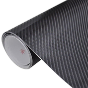 Vidaxl Folija za avto 2 kosa 4D črna 100x150 cm + 50x150 cm