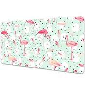 Decormat Podloga za pisalno mizo Flamingos and dots 120x60 cm