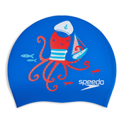 Speedo SLOGAN PRT CAP JU, otroška plavalna kapa, modra 8083861