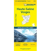 Haute-Saone Vosges - Michelin Local Map 314