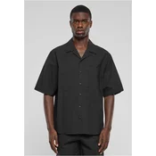 Mens shirt Seersucker - black