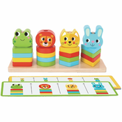 Dvěděti Wooden Activity Toy Friends aktivnostna igrača iz lesa 18 m+ 27 kos