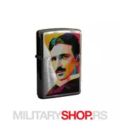 Brushed Hrom Zippo upaljac Tesla PopArt