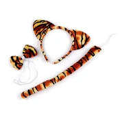 Karnevalski komplet - mačka, dalmatinec, miška, tiger - oranžni temni tiger