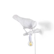 SELETTI Bird Lamp dekorativna zunanja stenska svetilka, desna, bela - Dizajn - Plastika