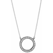 Pandora Srebrna ogrlica s kristalnim obeskom 590514CZ-45