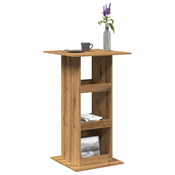 vidaXL Barska miza s policami artisian hrast 60x60x102 cm inž. les