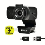 Port Full HD web kamera 1080p, crna s poklopcem, 900078