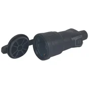 50344 PODALJŠEK VTIČNICE 2P+E GUMIJASTA S POKROVOM IP44 LE050344