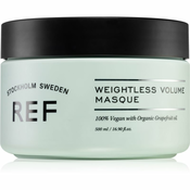REF Weightless Volume Masque globinsko vlažilna maska za sijaj in mehkobo las 500 ml