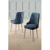 Hanah Home Set stolica Newa, 46x94x46 cm, 6 komada, Antracit-srebrne boje
