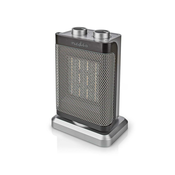 Nedis HTFA17GY - Ventilator s keramičnim grelnikom 1000/1500W/230V srebrna