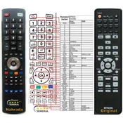 General EPSON EH-DM2, EMP-TWD10, EMP-W5D, EMP-DM1, EH-DM3 - združljiv daljinski upravljalnik znamke General
