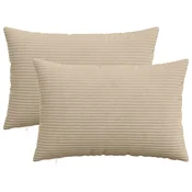 vidaXL Prevleka za blazino 2 pcs HEERLEN Taupe 50 x 80 cm korduroy