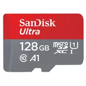 SANDISK Ultra microSDXC UHS-I 128GB (SDSQUAR-128G-GN6MA) spominska kartica