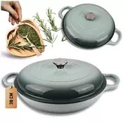 shumee Emajliran litoželezni lonec, raven, 30 cm, 3 l, morska sol HAGE