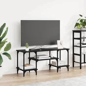 TV ormar Crni hrast 102 x 35 x 45,5 cm Obradeno drvo i celik