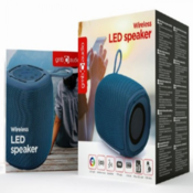 SPK BT LED 03 B Gembird Portable RGB LED Bluetooth speaker 5W, BT, FM, TF, USB, Handsfree, blue