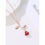 NECKLACE ROSE+ BLUE GIFT BOX FLORIE rose gold