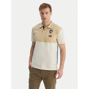Napapijri Polo majica E-Reflect NP0A4H4B Écru Relaxed Fit