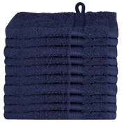 Vidaxl Gostinska brisača SOLUND 10 szt. Temno modra 15 x 21 cm 550 gsm