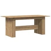 Vidaxl Jedilna miza artisan hrast 180x90x76 cm inženirski les