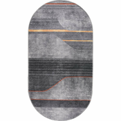 Siva pralna preproga 60x100 cm Oval – Vitaus