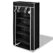 Vidaxl omara za Čevlje s Pokrivalom Blago 58 x 28 x 106 cm Črne Barve