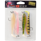 Fox Rage Zander Pro Shad Loaded Mixed UV colour pack 10cm 10g 4/0 jig head x 4