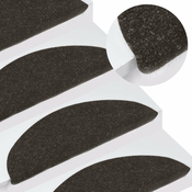 Samoljepljivi otiraci za stepenice 10 kom crni 65x22,5x3,5 cm
