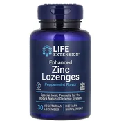 Life Extension Enhanced Zinc Lozenges, cinkove pastile, okus mete, 30 pastil