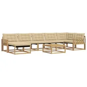 Set vanjskih sofa 8 pcs Bijela i bež 79 x 79 x 37 cm