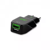 Puro 24 dual USB kucni punjac crni