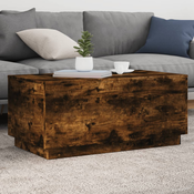 Stolic za kavu s LED svjetlima boja hrasta 90 x 50 x 40 cm