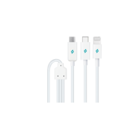 Kabel - Trio - Lightning, USB-C & MicroUSB to USB (1,20m) - White