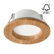 LED ugradna svetiljka WOODY SPOT LED/5,5W/230V 4000K hrast, precnik 10 cm