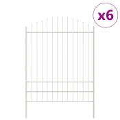 Vrtna Ograda 6 pcs Bijelo 170 x 225 cm Celik s prahom premazan