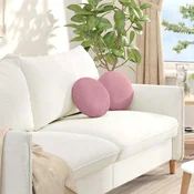 Jastucici za sjedenje 2 pcs Ružicasta O30 x 13 cm Baršun