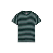 Tommy Jeans Majica temno zelena/bela