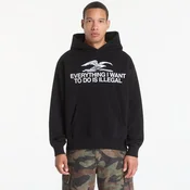 Mikina PLEASURES Illegal Hoodie Black M