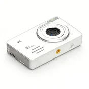INF 4K 64MP Digitalni Fotoaparat z 18x Zoomom - Potovalna Kamera za Selfije White, (5000235274)