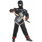 Unika 25623 ninja kostum, srebrn