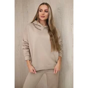 Insulated set with embroidery Los Angeles light beige