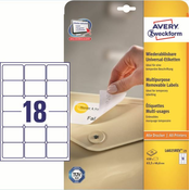 Avery Zweckform etikete L6025REV-25, 63,5x46,5 mm, bijele
