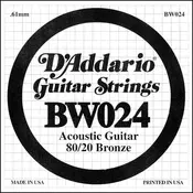 DAddario BW 024 Pojedinacna Zica za Akusticnu Gitaru